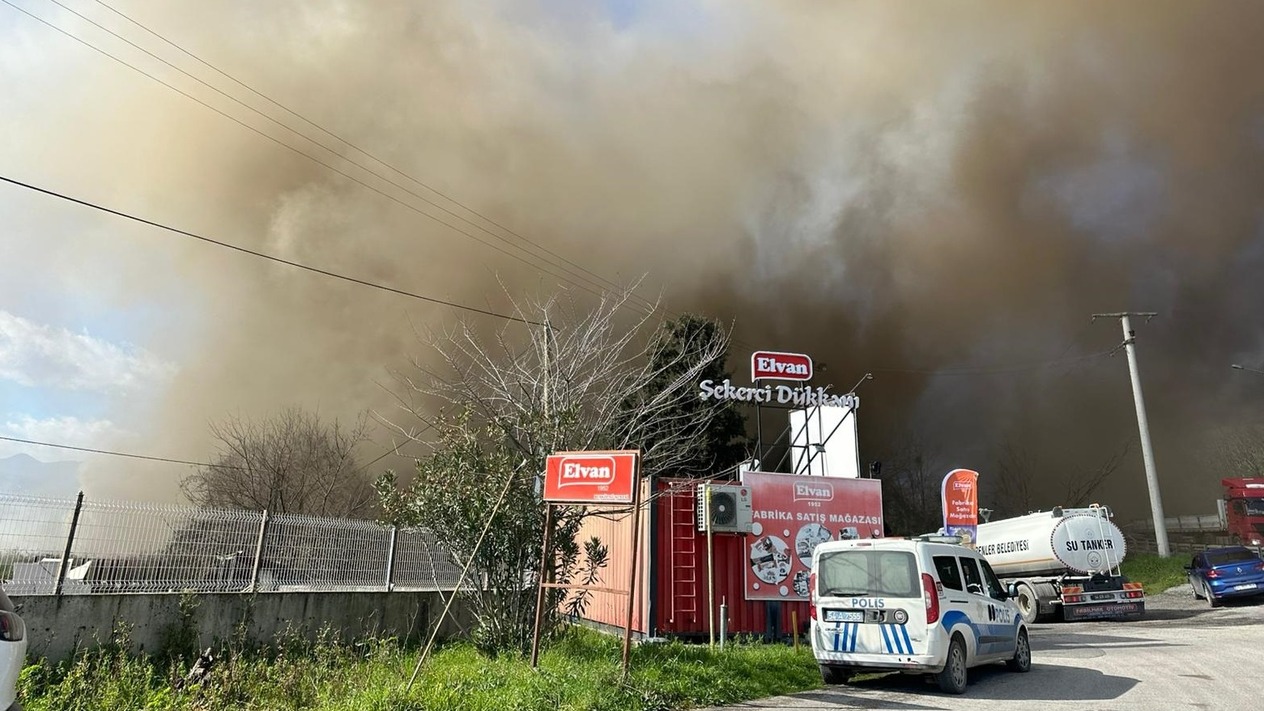 Sakarya'da Elvan Gıda fabrikasında yangın