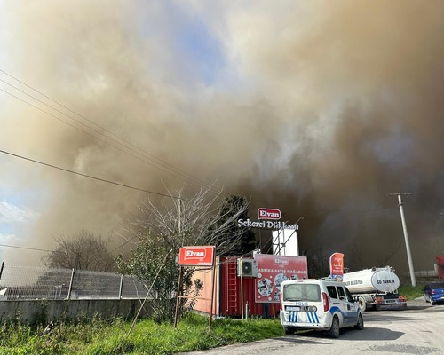 Sakarya'da Elvan Gıda fabrikasında yangın
