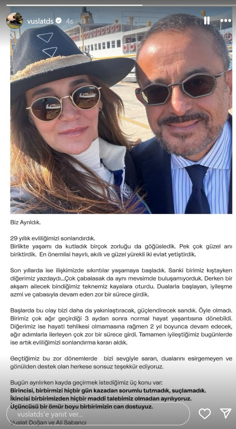 Vuslat Doğan'ın Instagram hesabında paylaştığı fotoğraf.