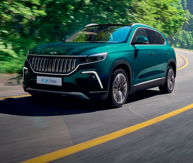 Elektrikli otomobil pazarında lider model Togg T10X.